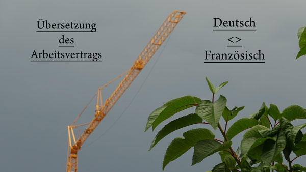 Arbeitsvertrag übersetzen lassen – Deutsch – Französisch